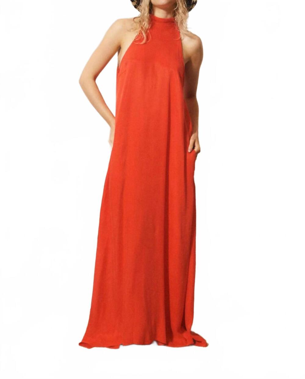 NEW FRNCH catello maxi dress in orange